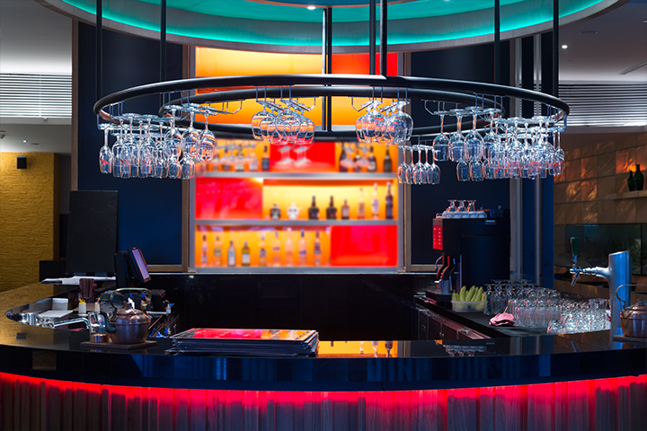 The bar in a night .club