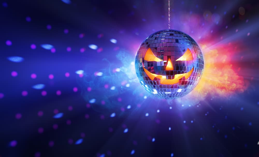 Halloween disco ball nightclub