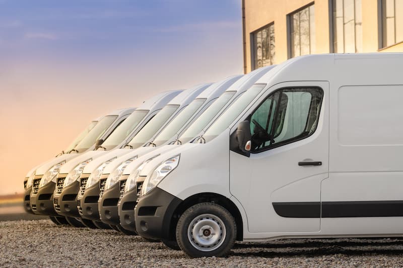 A fleet of Vans